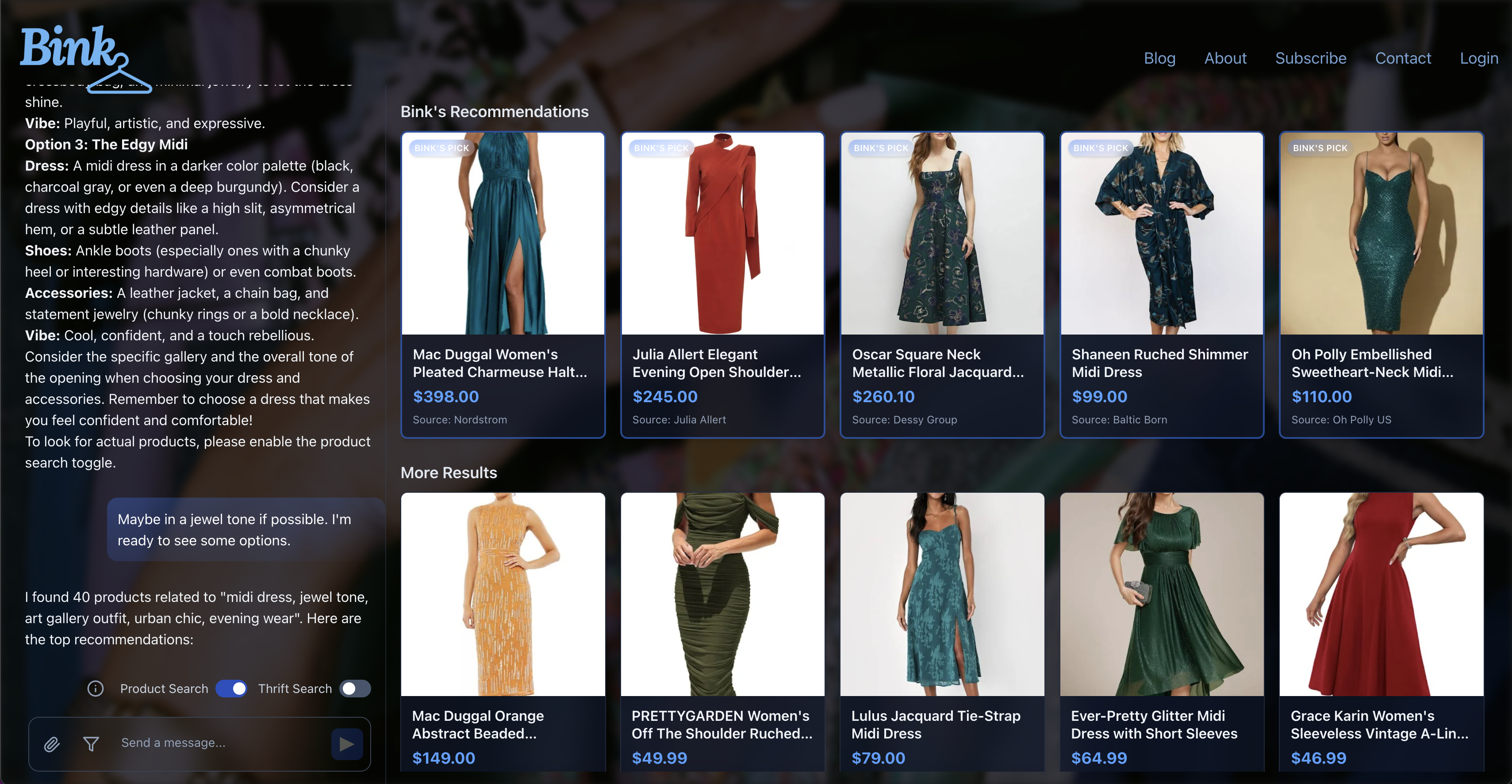 Bink: AI Conversational Shopping Assistant